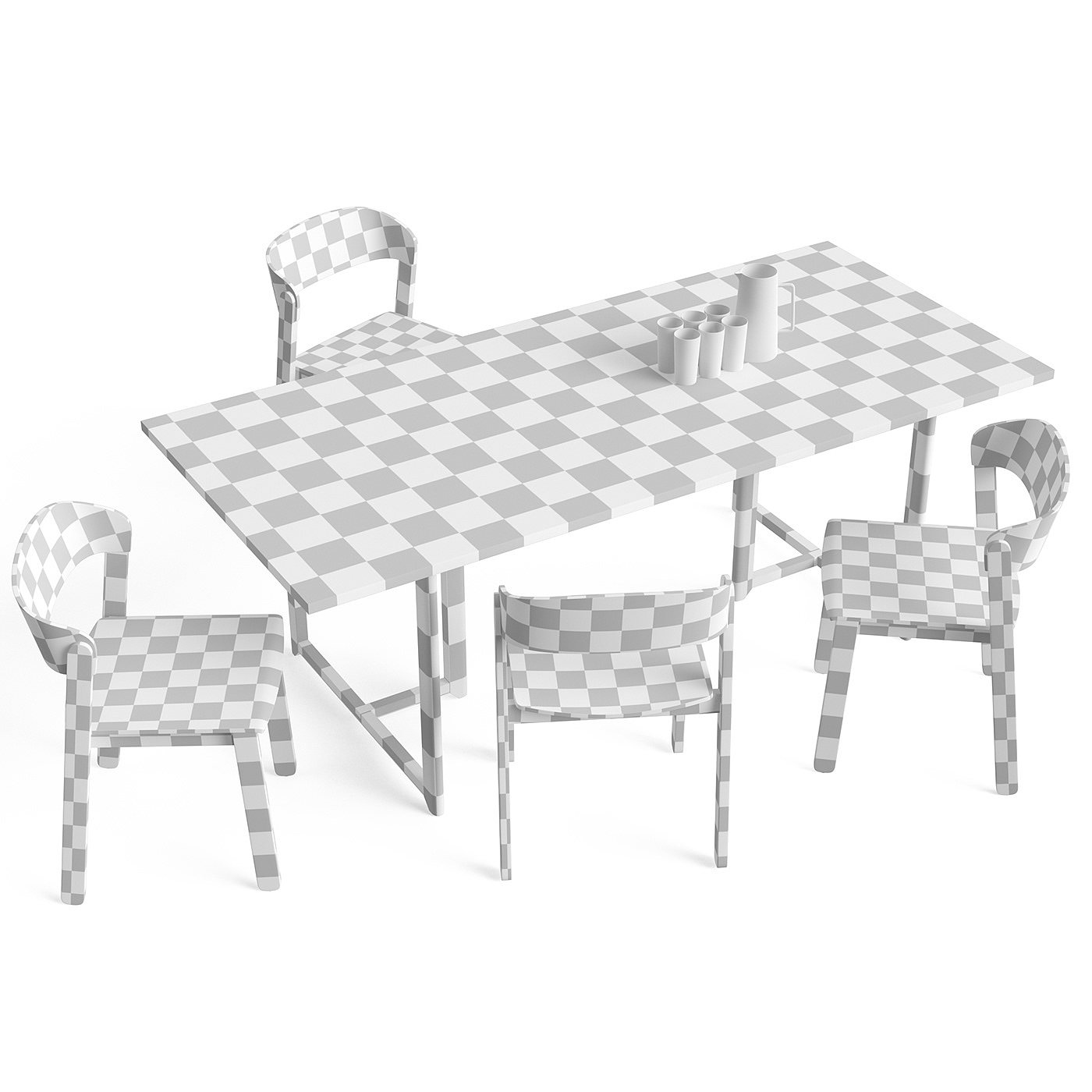 家居，桌子，餐桌，椅子，3d模型，3d，Pur Chair，Seleri table，