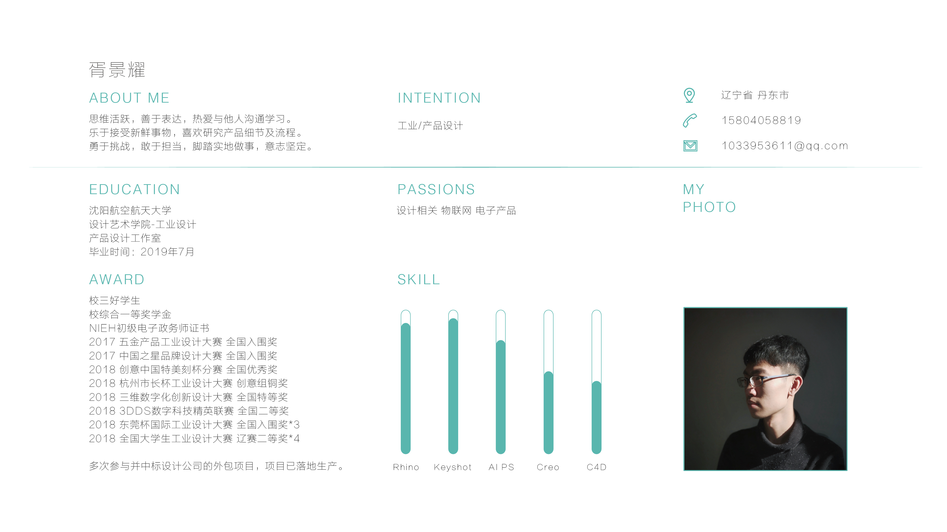 resume，Typesetting，Render，product design，industrial design，sample reels，