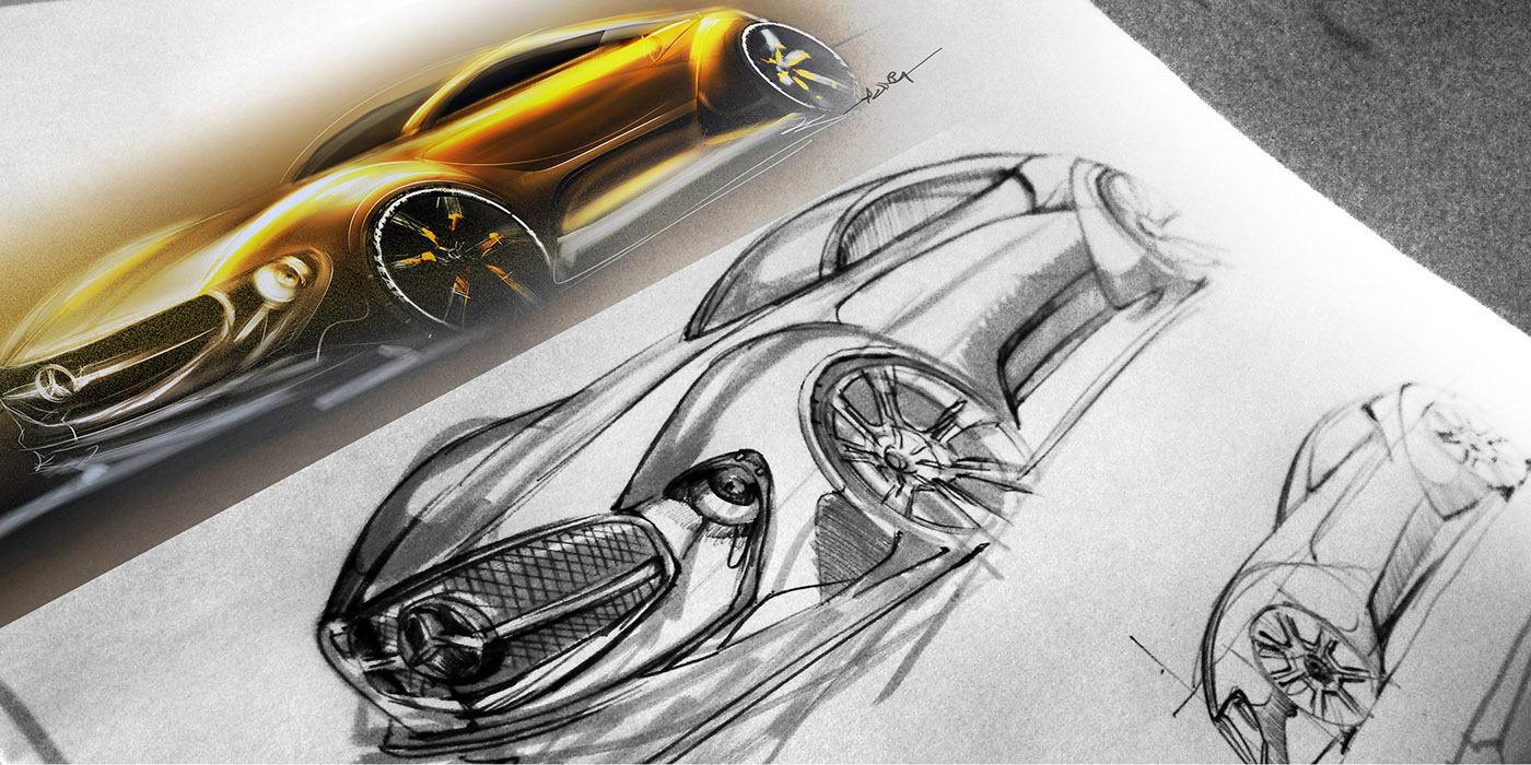 Hand drawn，draft，automobile，traffic，Yung Presciutti，skizzz book，