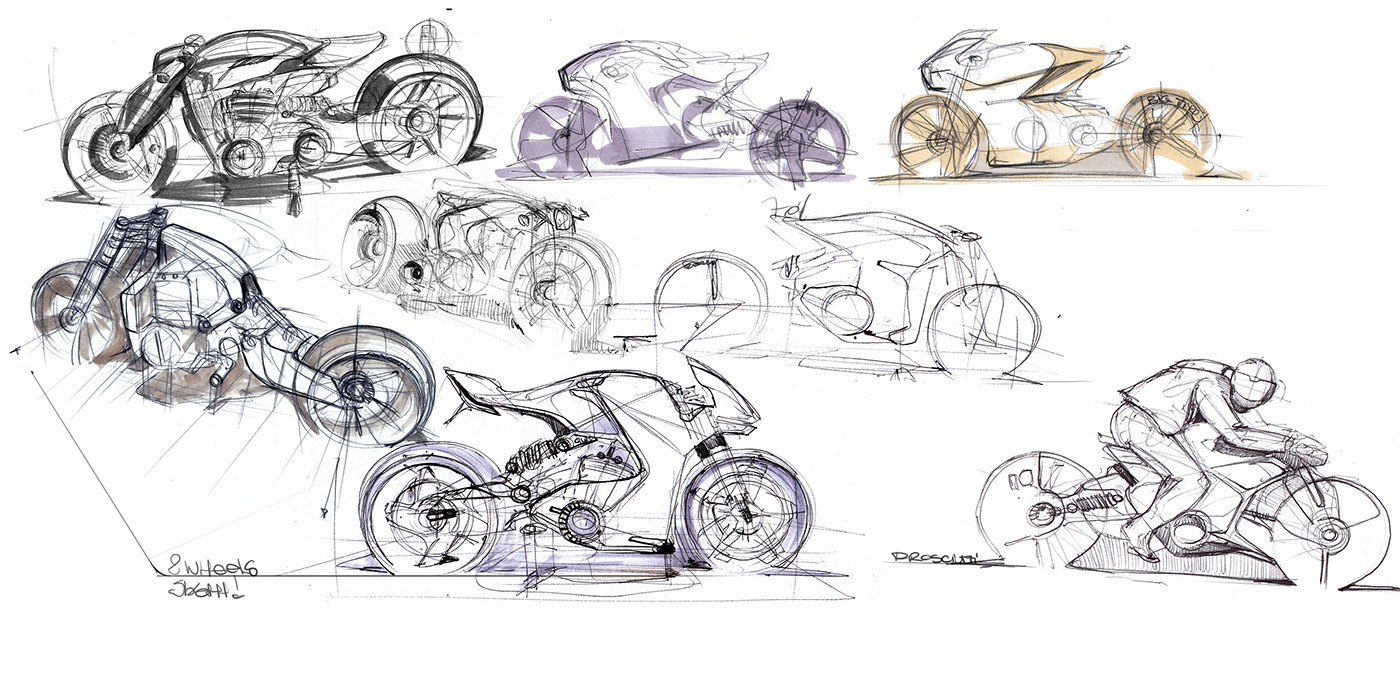 Hand drawn，draft，automobile，traffic，Yung Presciutti，skizzz book，