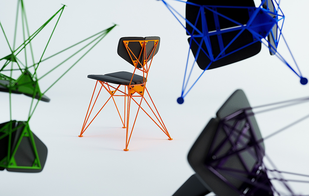 Star chair，triangle，structure，chair，