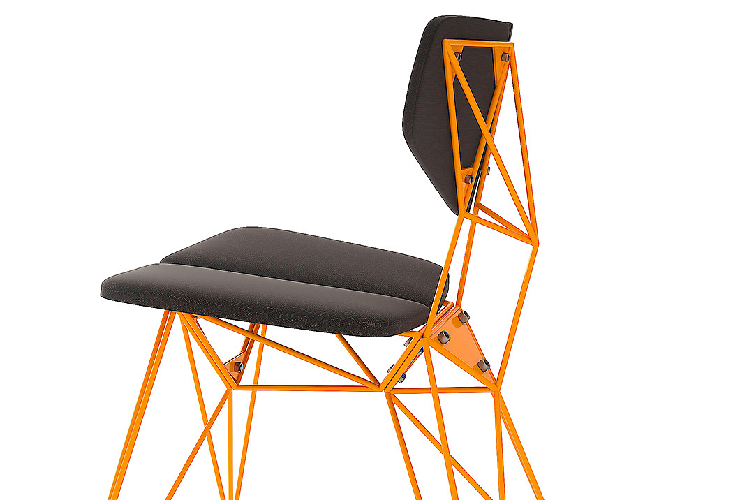Star chair，三角，结构，椅子，