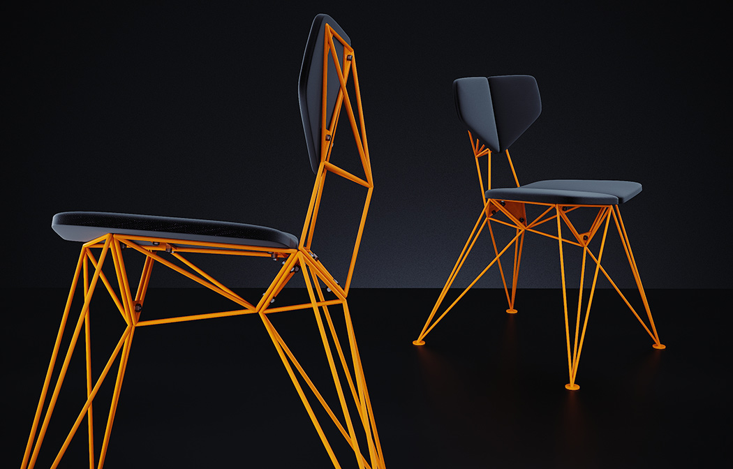 Star chair，triangle，structure，chair，