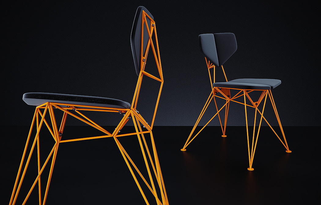 Star chair，三角，结构，椅子，