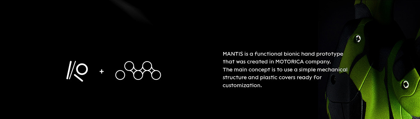 industrial design，medical apparatus and instruments，Bionic prosthetic hand，M A N T I S，