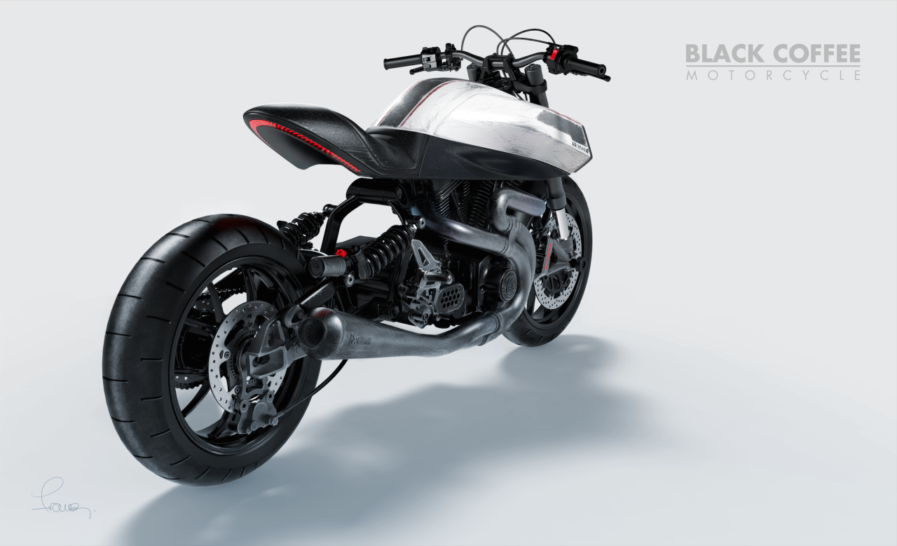 industrial design，vehicle，motorcycle，Black Coffee，