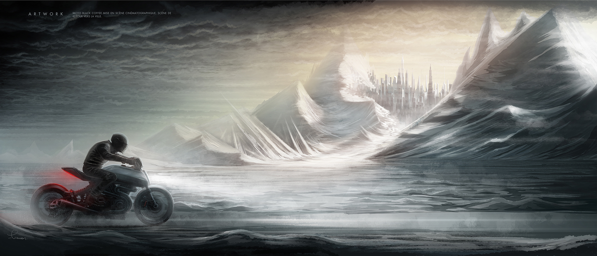 industrial design，vehicle，motorcycle，Black Coffee，