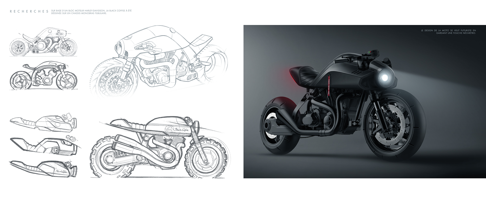 industrial design，vehicle，motorcycle，Black Coffee，