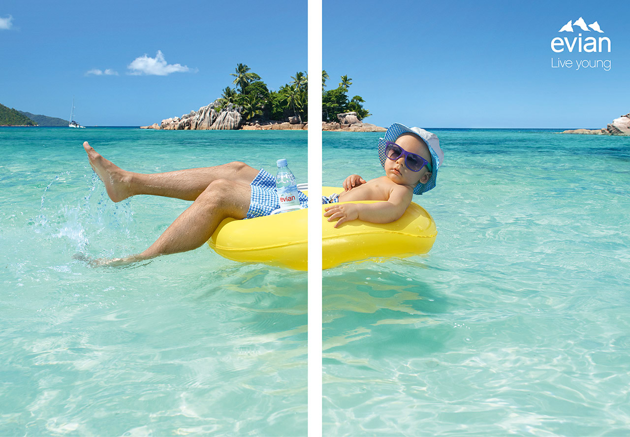 advertisement，Photography，propaganda，Evian，Evian，mineral water，