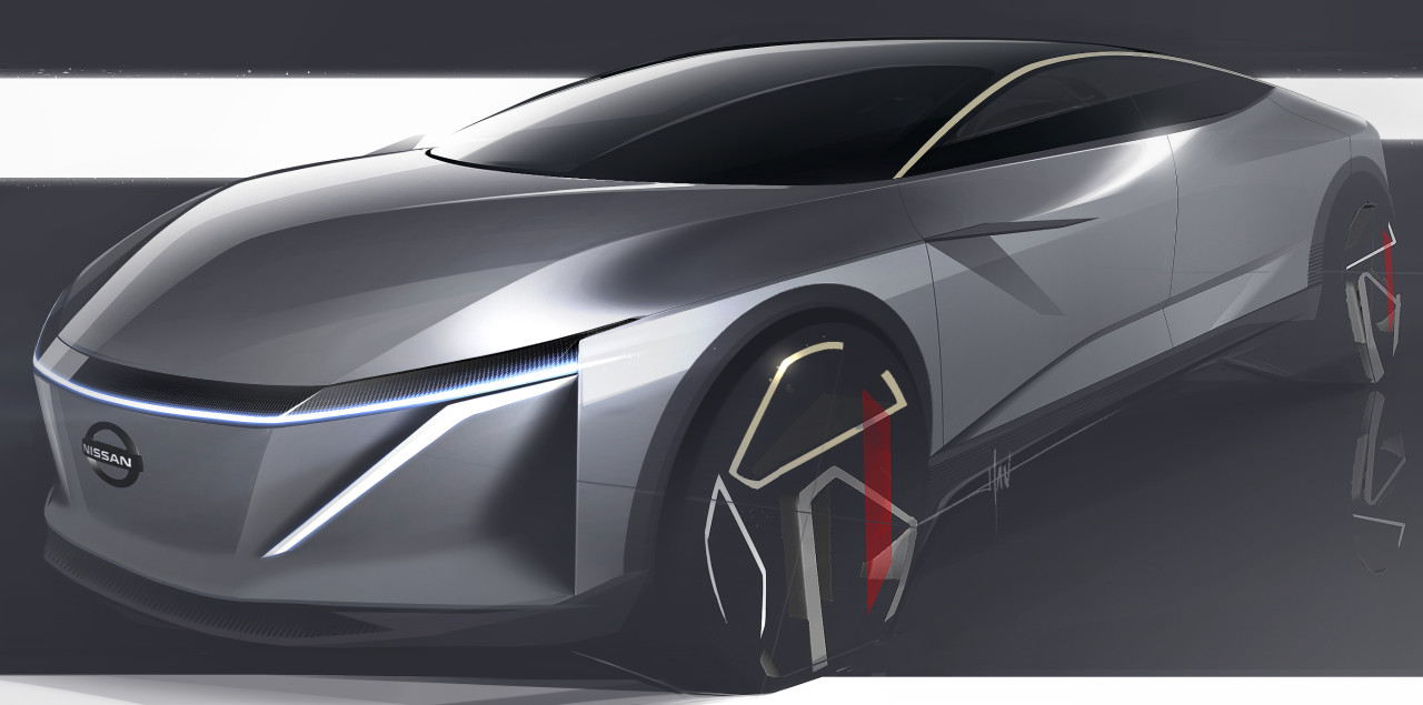 Automobile design，Im concept electric vehicle，Nissan，