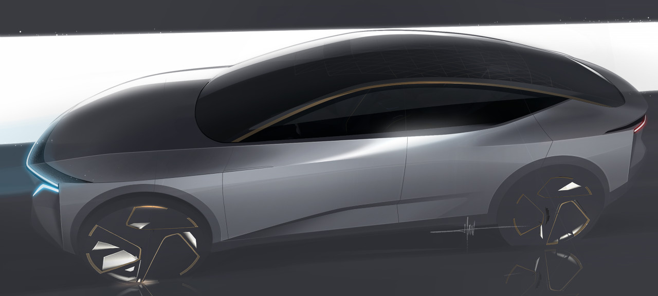 Automobile design，Im concept electric vehicle，Nissan，