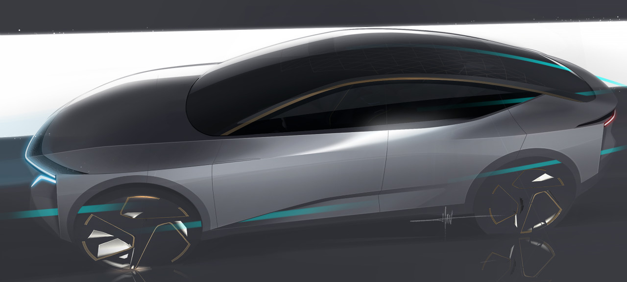 Automobile design，Im concept electric vehicle，Nissan，