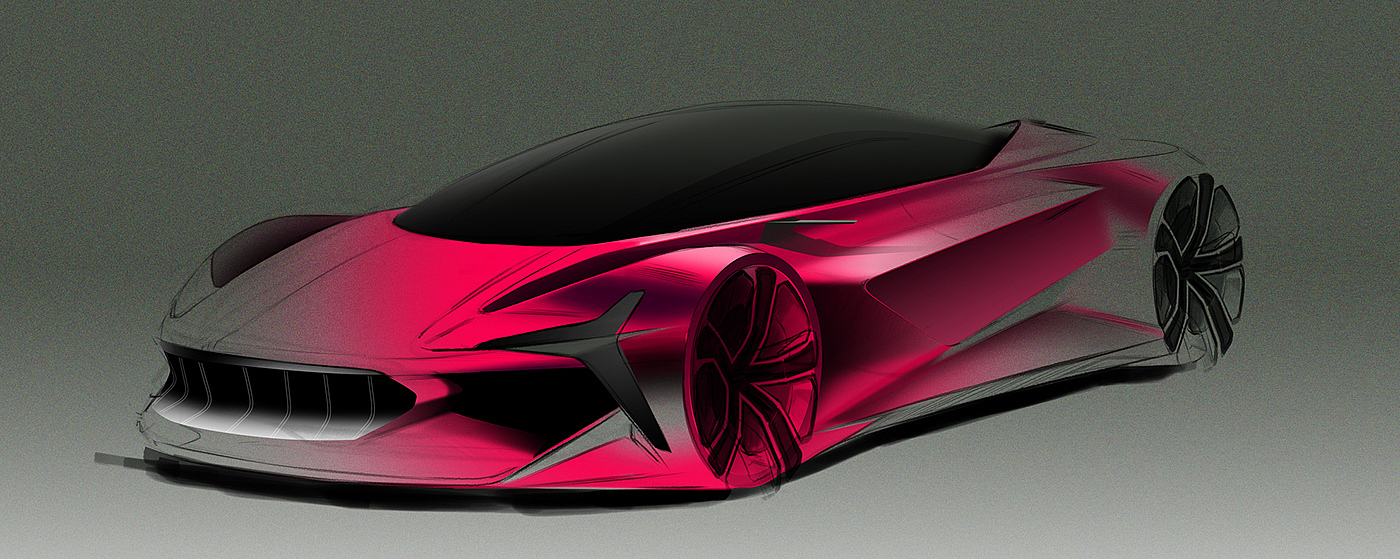 Automatic design，Visual design，Hand drawn rendering，Beautiful and fashionable，industrial product，