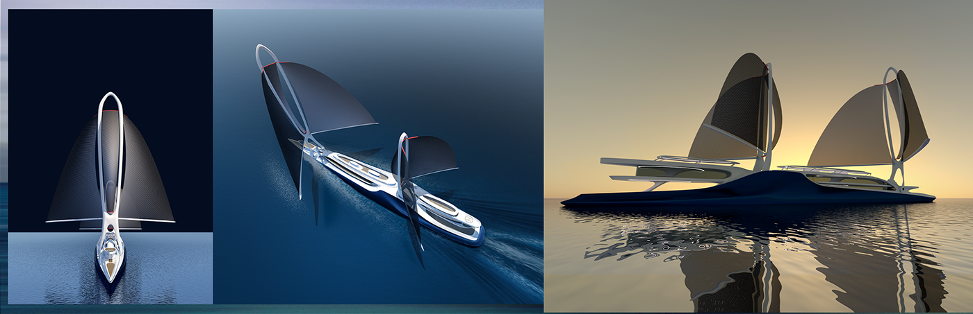 yacht，a ship，conceptual design，