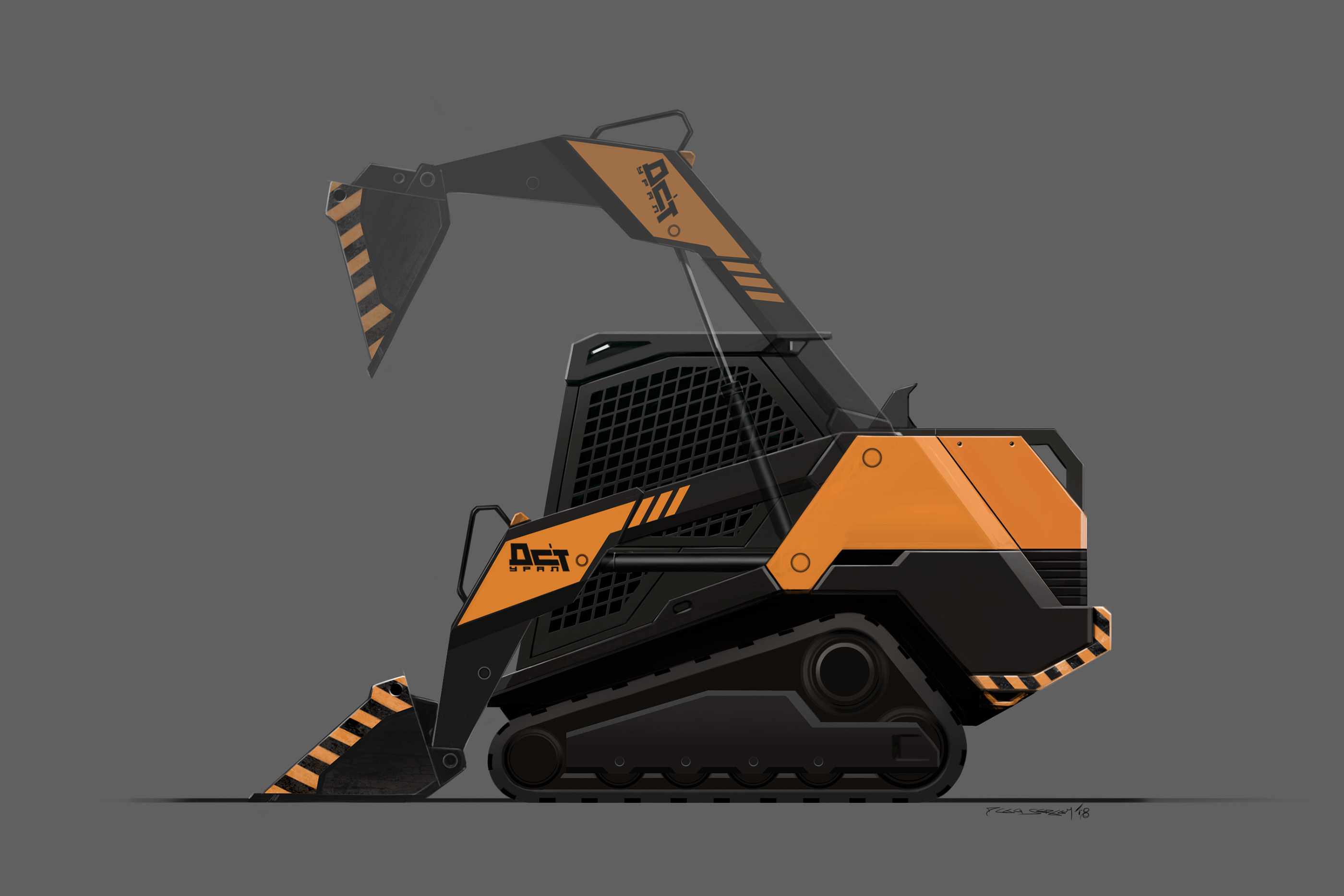 Mechanical vehicle，Render，sketch，