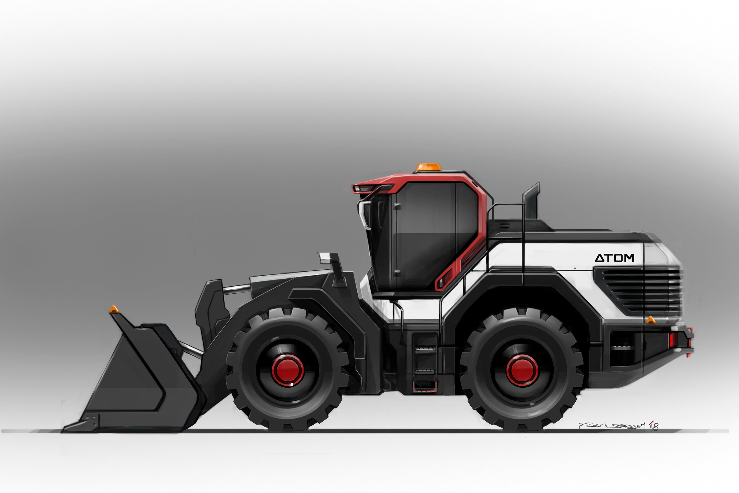 Mechanical vehicle，Render，sketch，