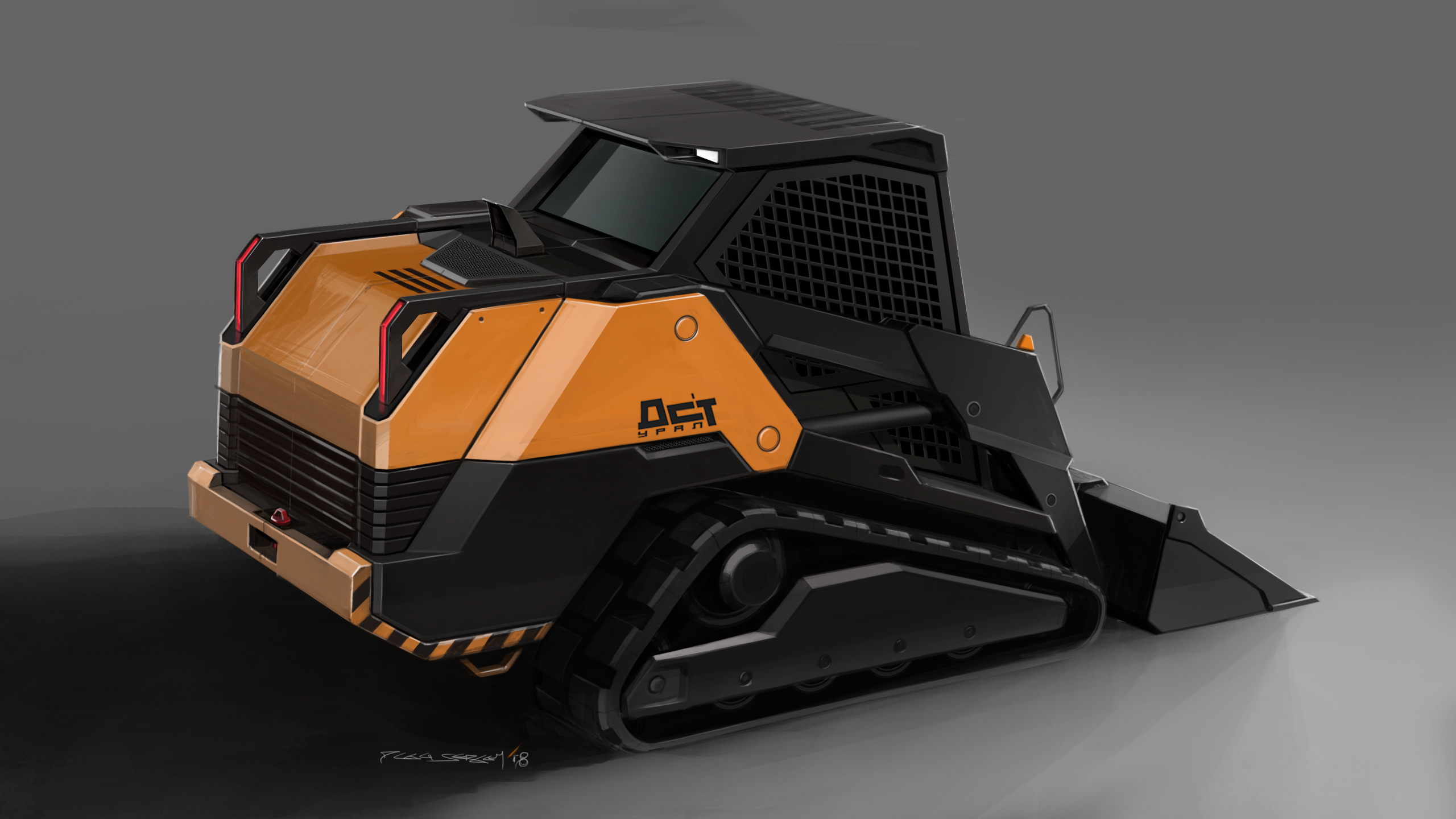 Mechanical vehicle，Render，sketch，