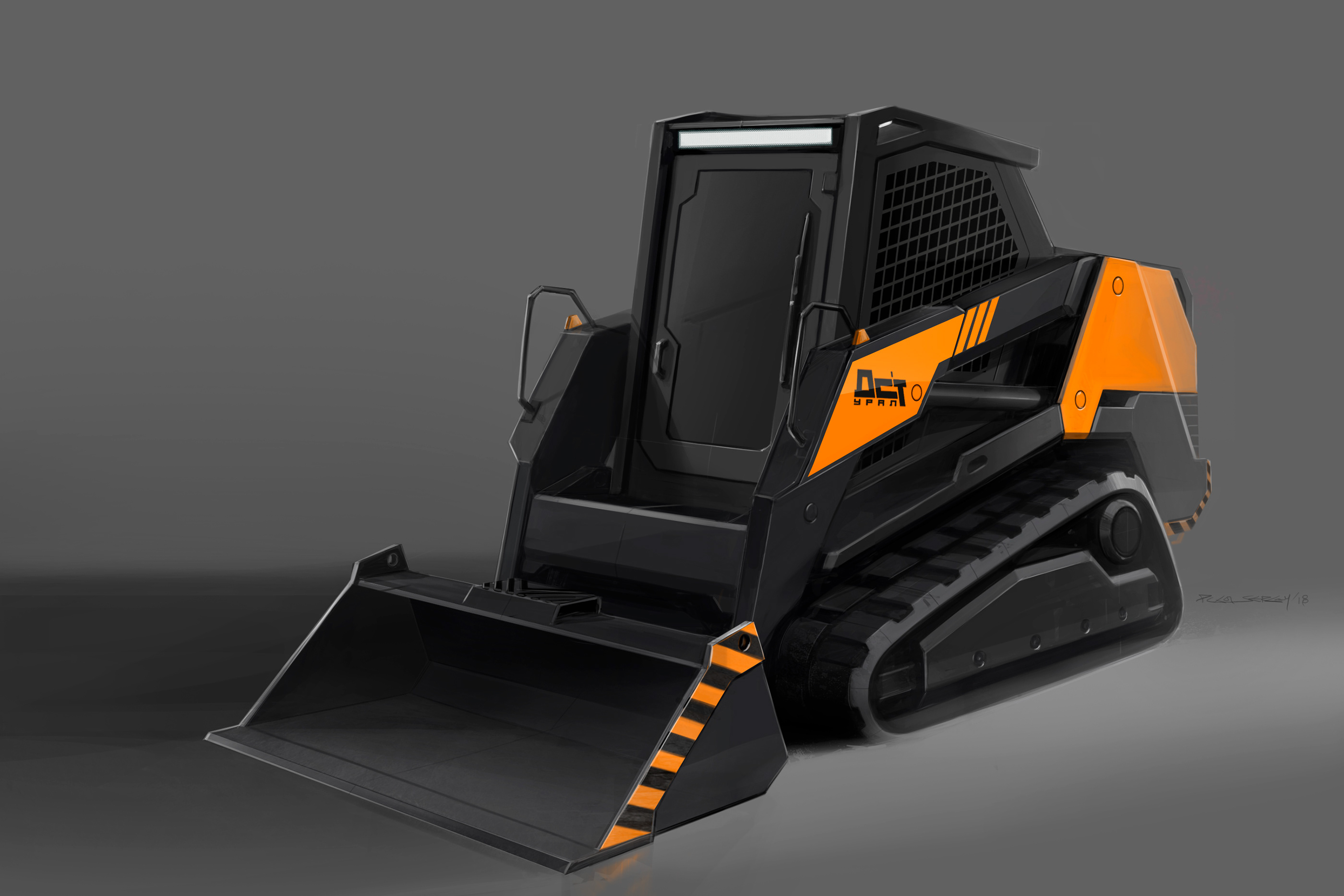 Mechanical vehicle，Render，sketch，