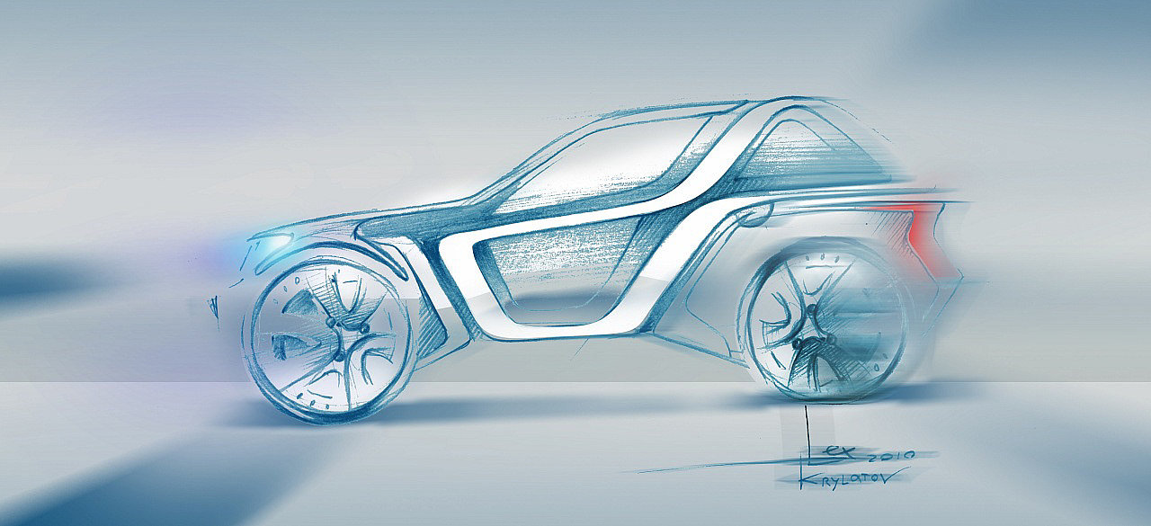 Hand drawn，automobile，Sketch，