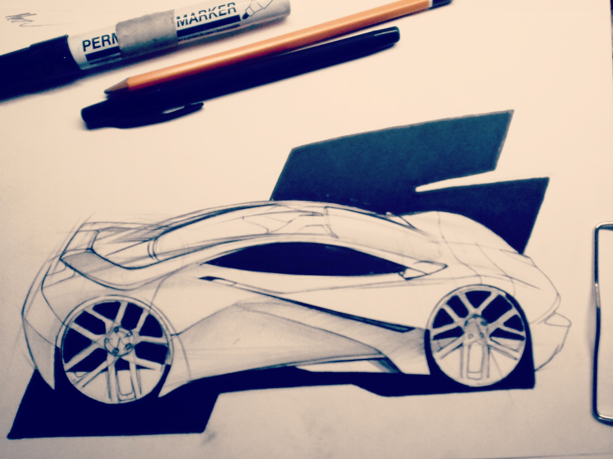 Hand drawn，automobile，Sketch，
