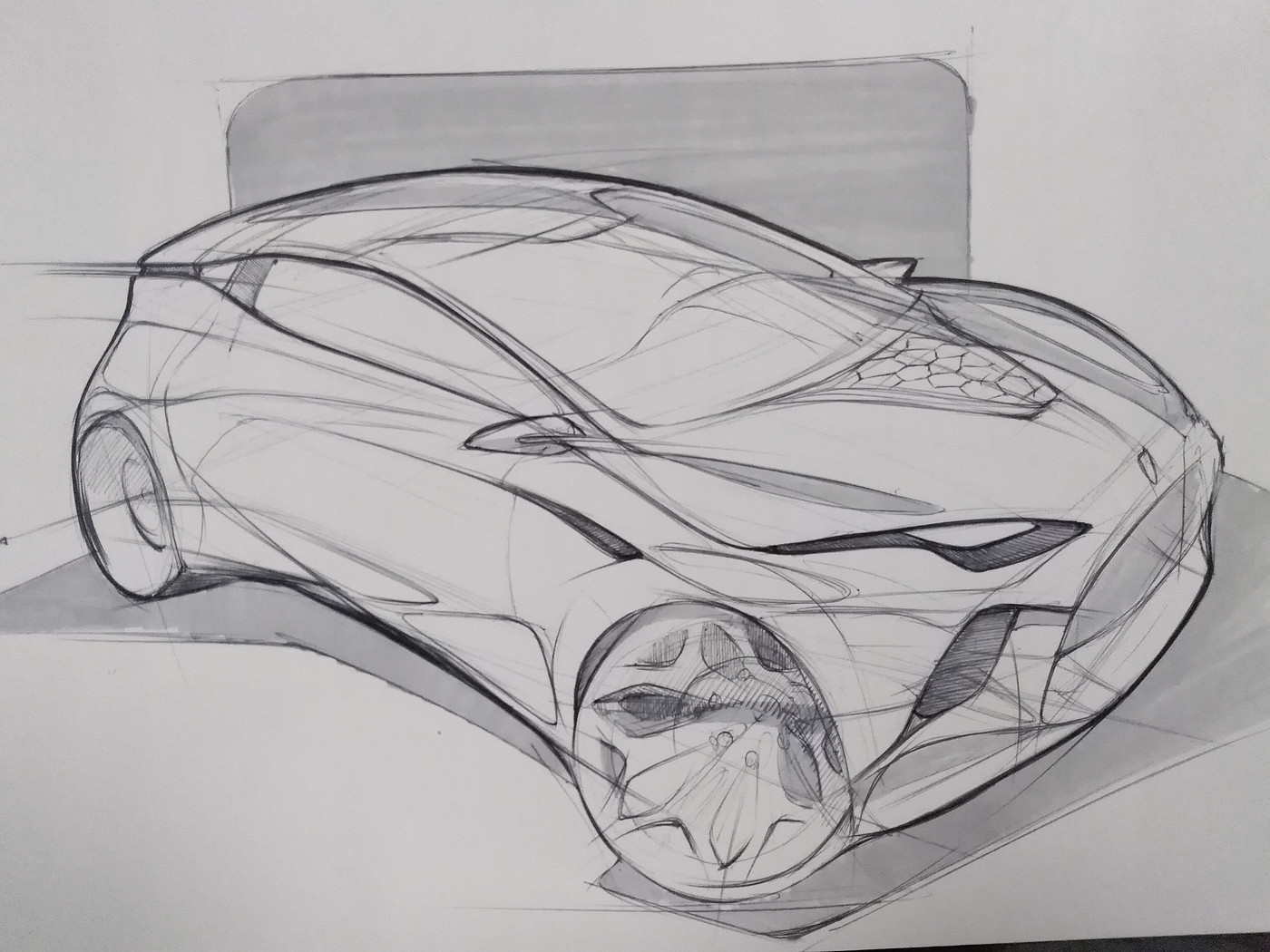 Hand drawn，automobile，Sketch，