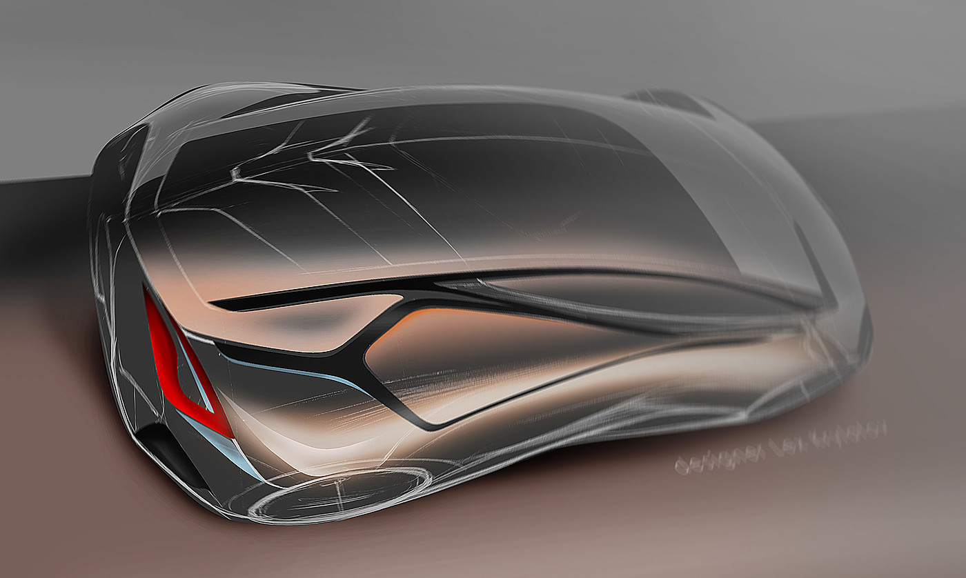 Hand drawn，automobile，Sketch，