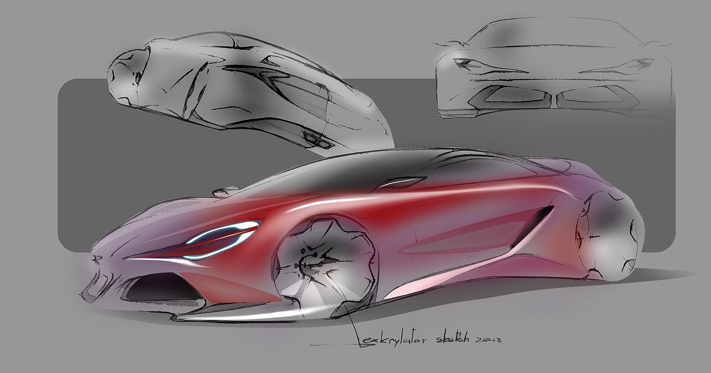 Hand drawn，automobile，Sketch，