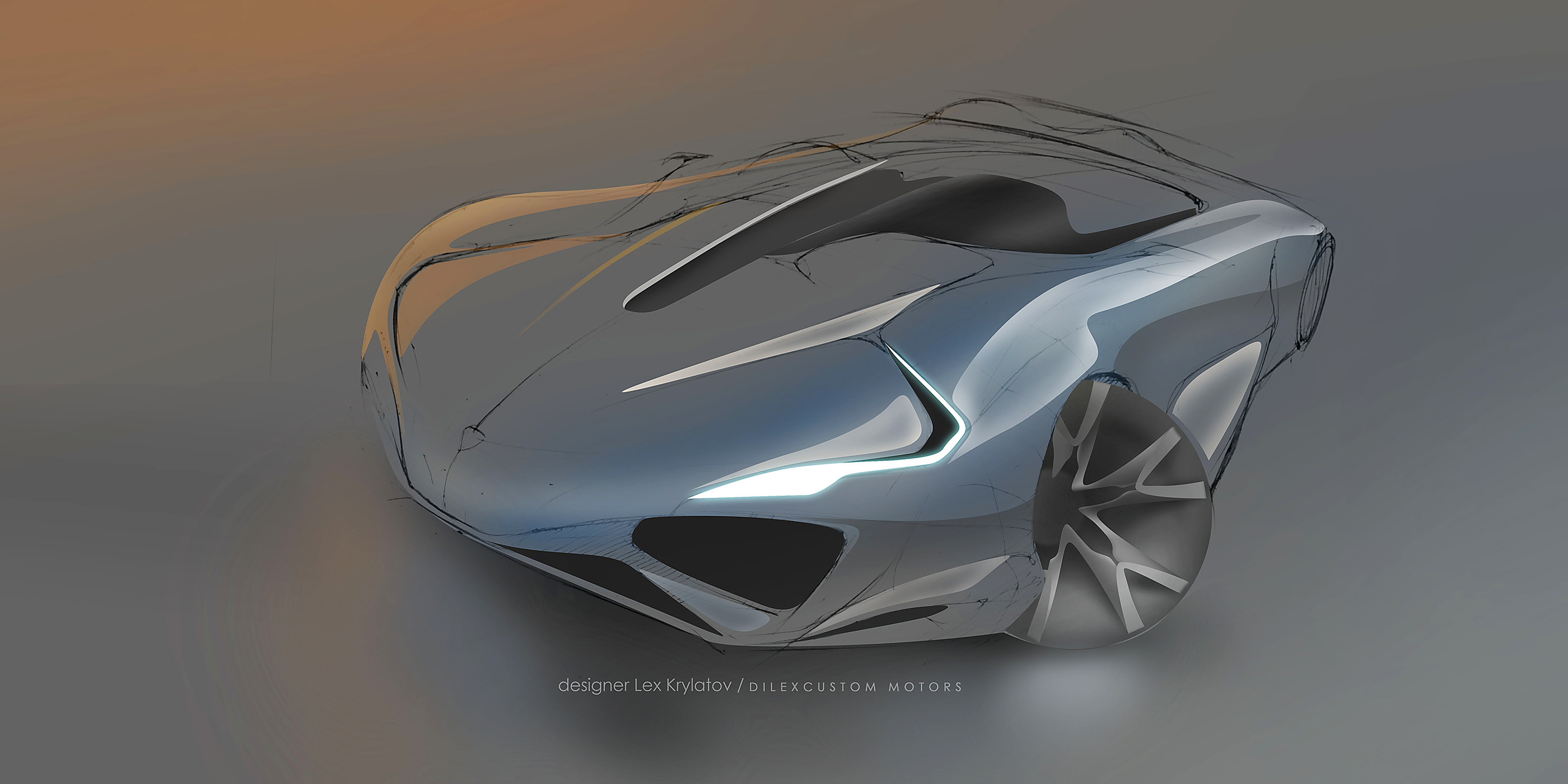 Hand drawn，automobile，Sketch，