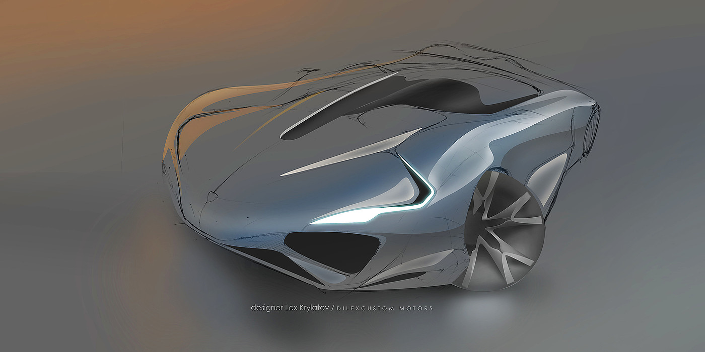 Hand drawn，automobile，Sketch，
