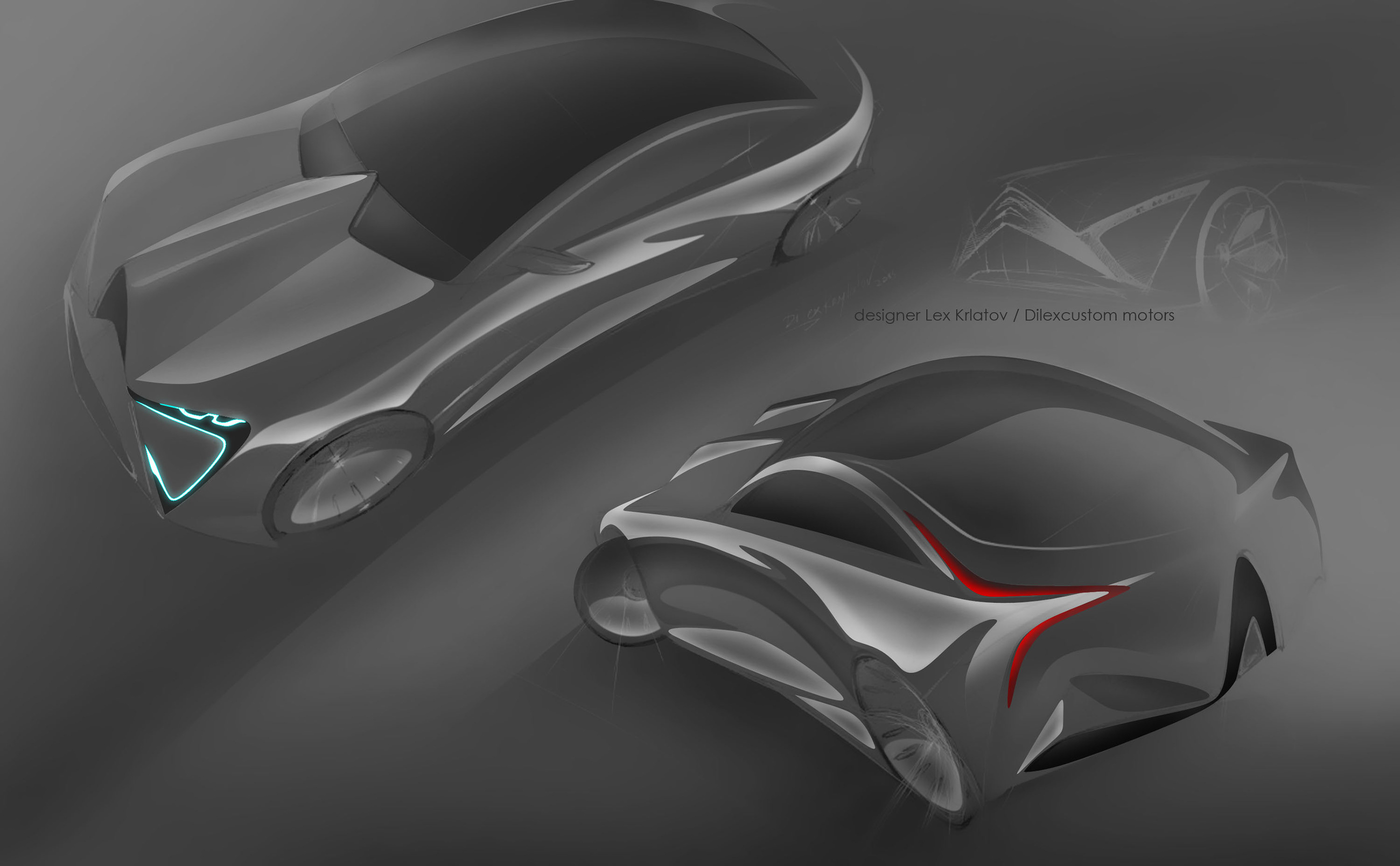 Hand drawn，automobile，Sketch，