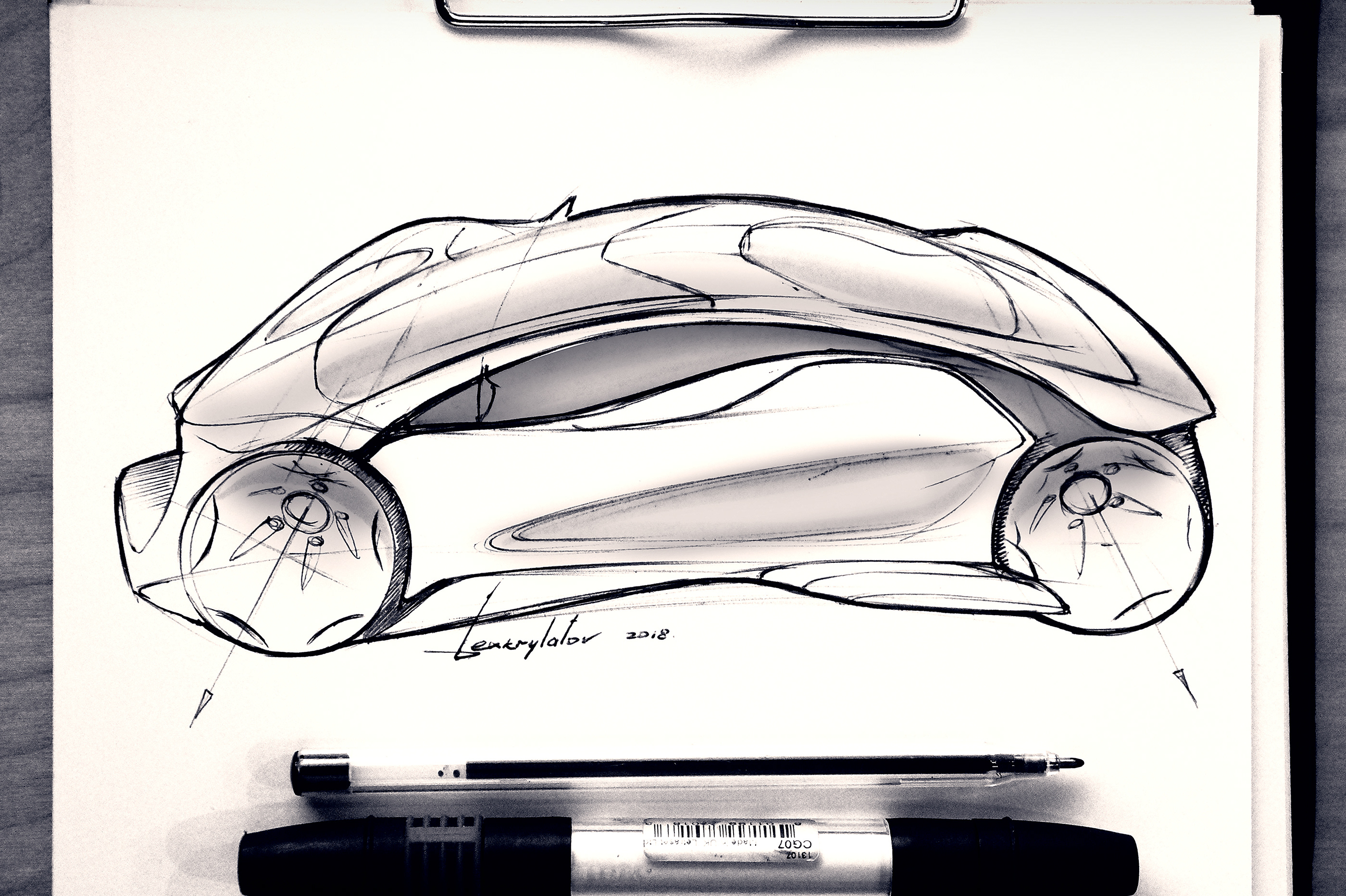 Hand drawn，automobile，Sketch，