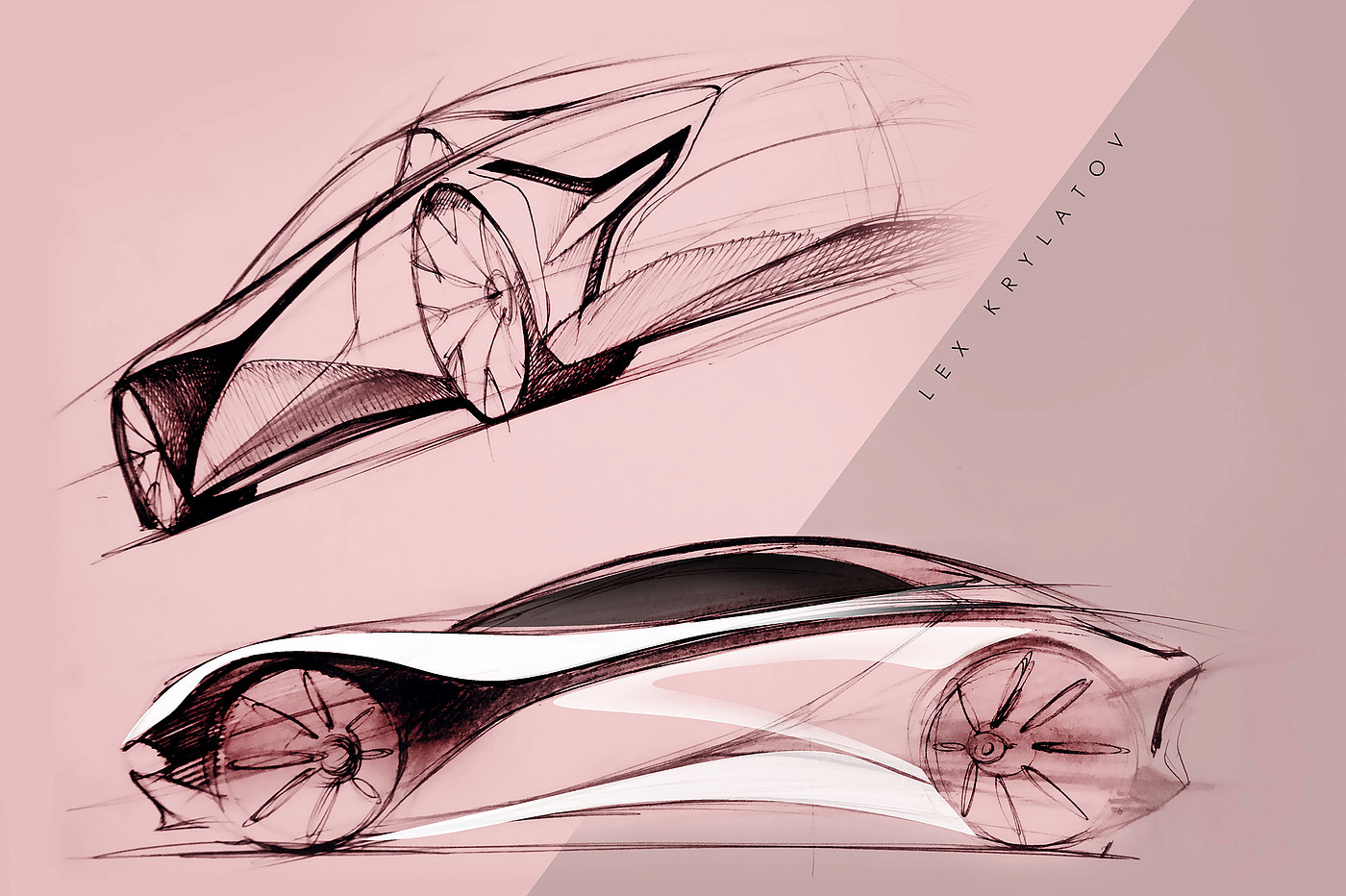 Hand drawn，automobile，Sketch，