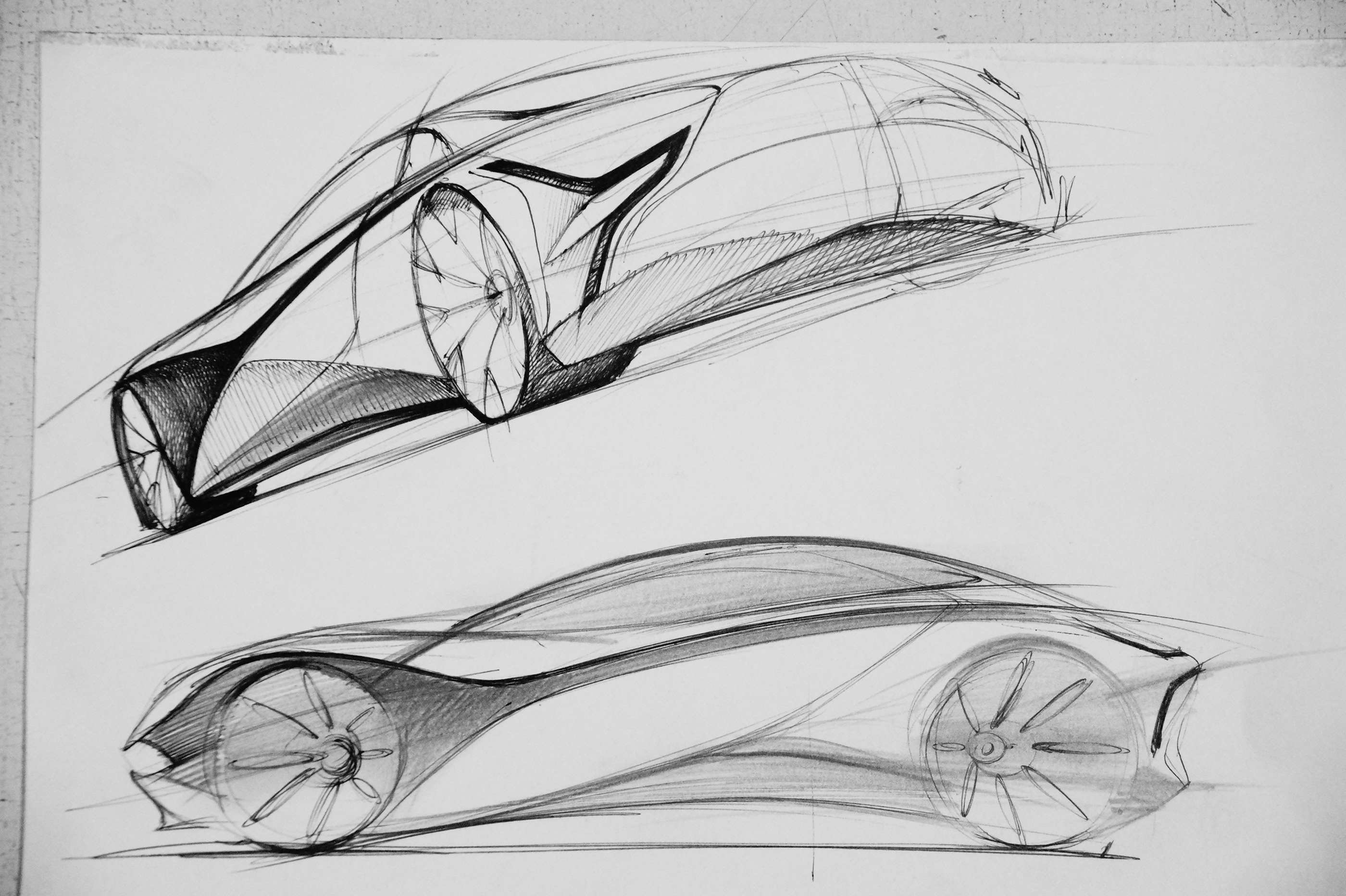 Hand drawn，automobile，Sketch，