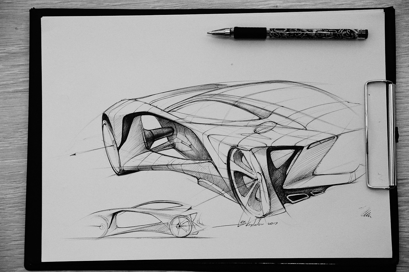 Hand drawn，automobile，Sketch，