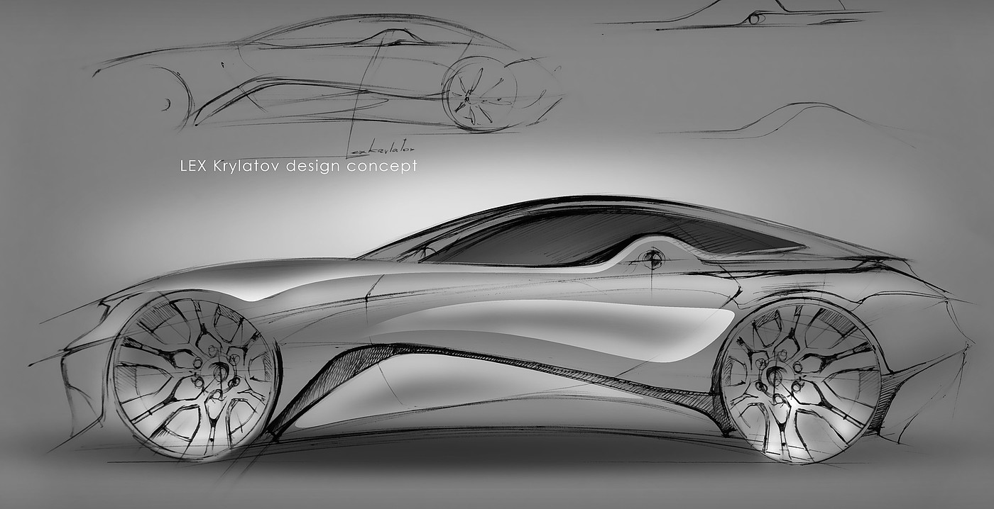 Hand drawn，automobile，Sketch，