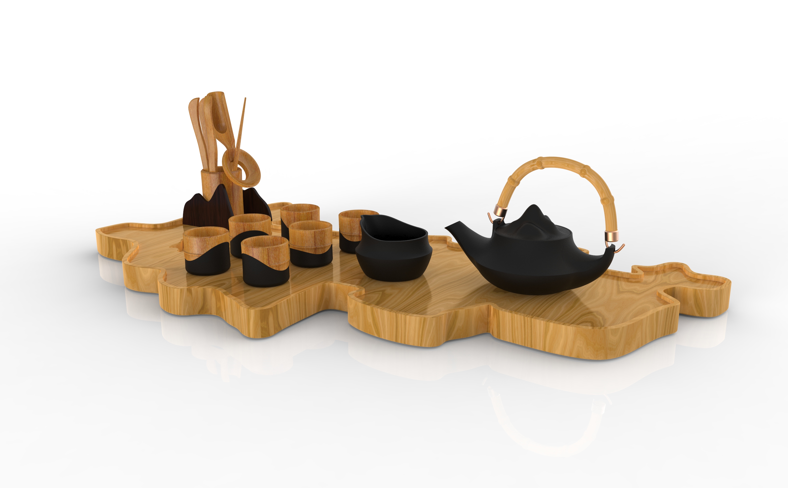 Deqing，Bi Sheh，tea set，