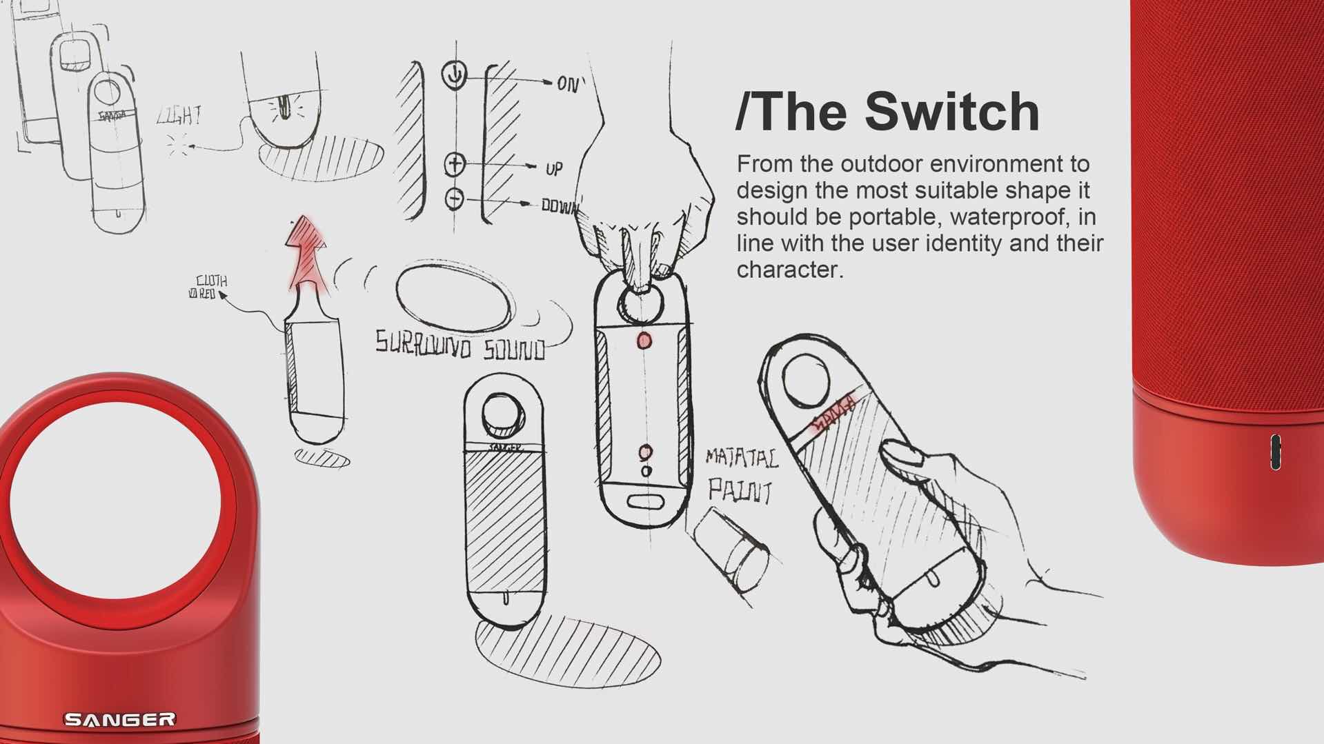 A touch，product design，Keyshot rendering，Late PS，sound design ，loudspeaker box，