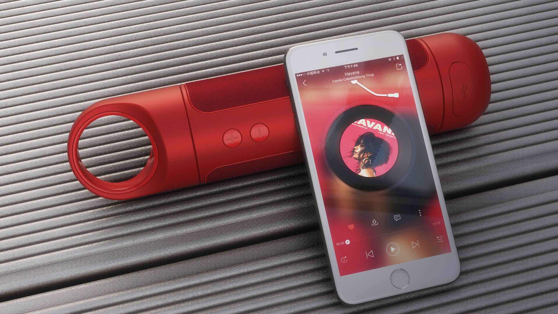 A touch，product design，Keyshot rendering，Late PS，sound design ，loudspeaker box，