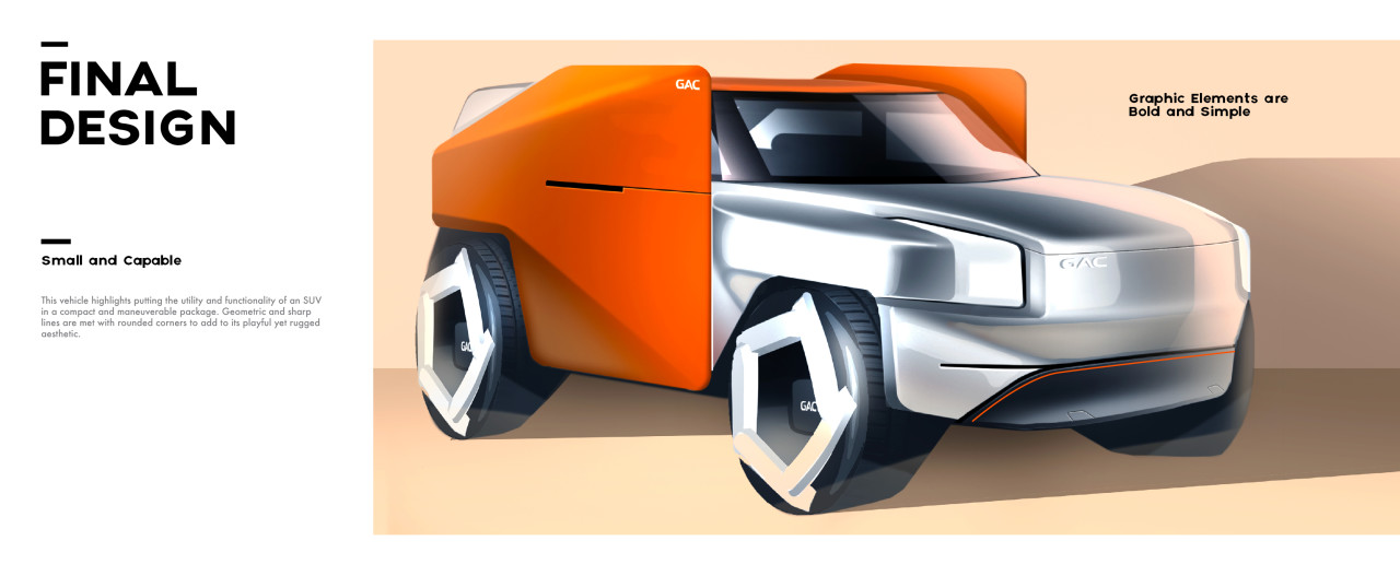 sketch，Automobile design，GAC Micro SUV，
