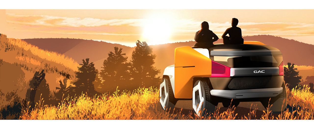 sketch，Automobile design，GAC Micro SUV，