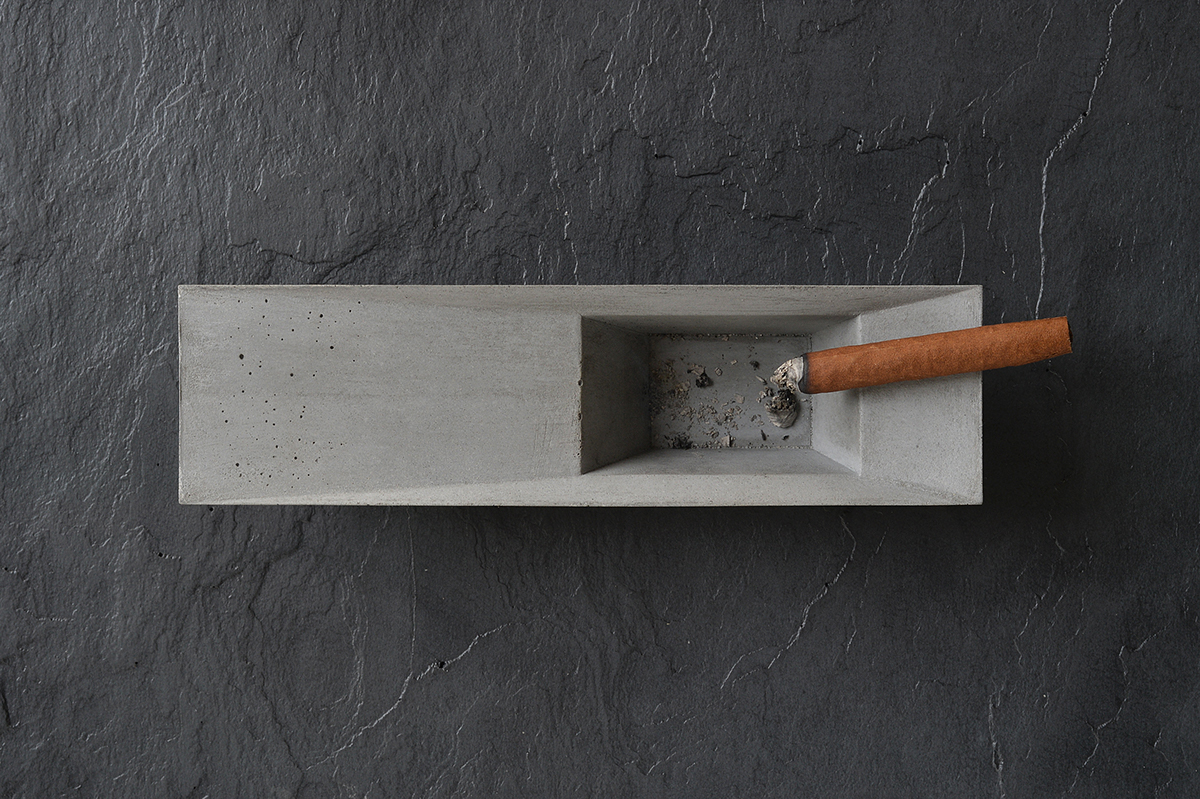 ashtray，concrete，geometry，