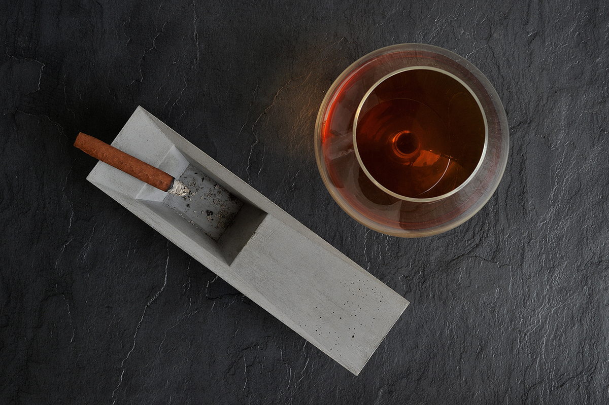 ashtray，concrete，geometry，