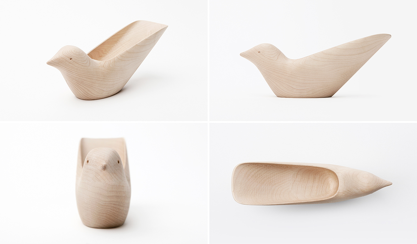 pen container，woodiness，red dot，bird，