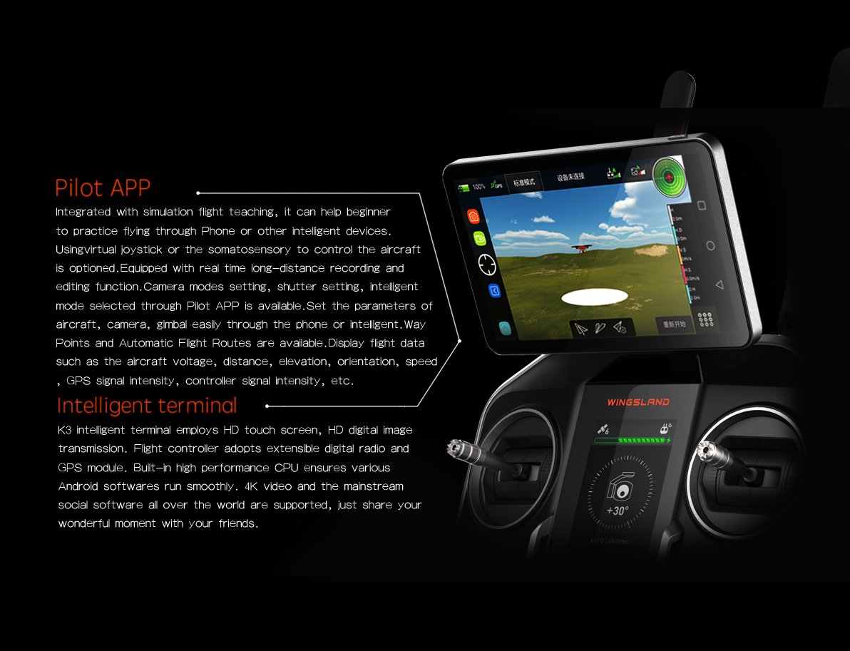 wingsland，Aerial photography，Aerocraft，UAV，Four axis，Digital，science and technology，