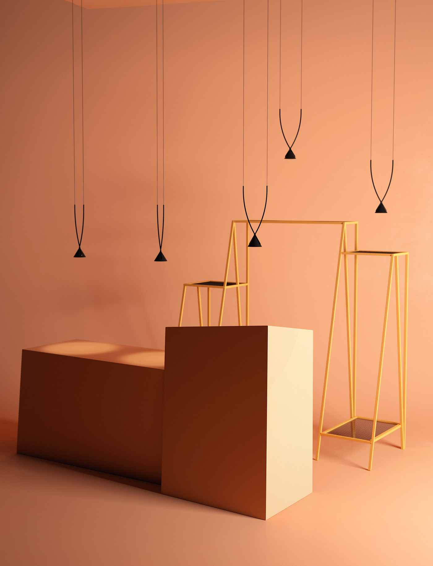 space，a chandelier，Jewel，