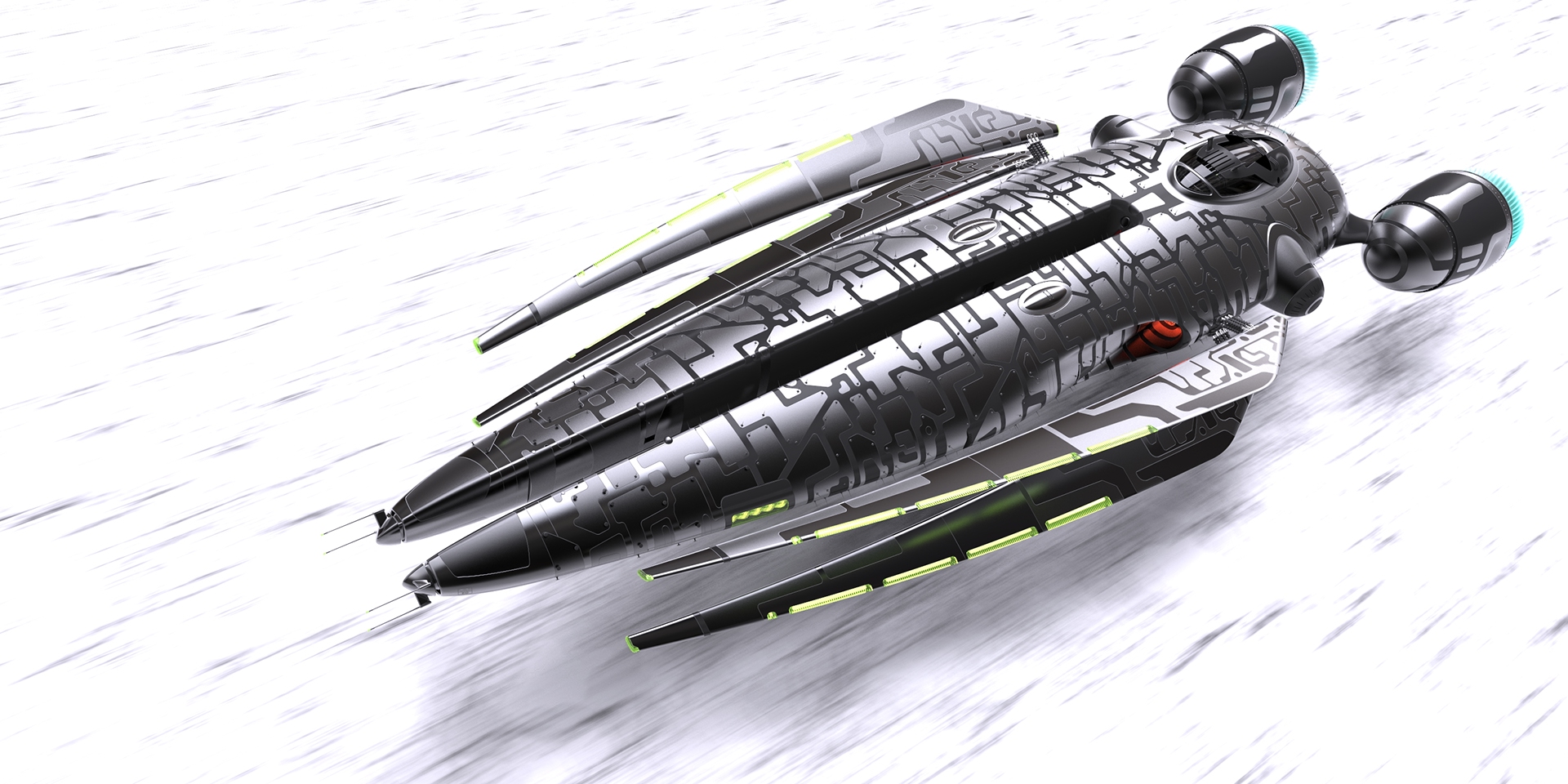 Metal，airship，3dmax，