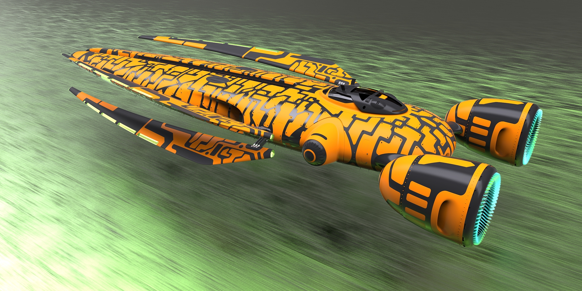 Metal，airship，3dmax，