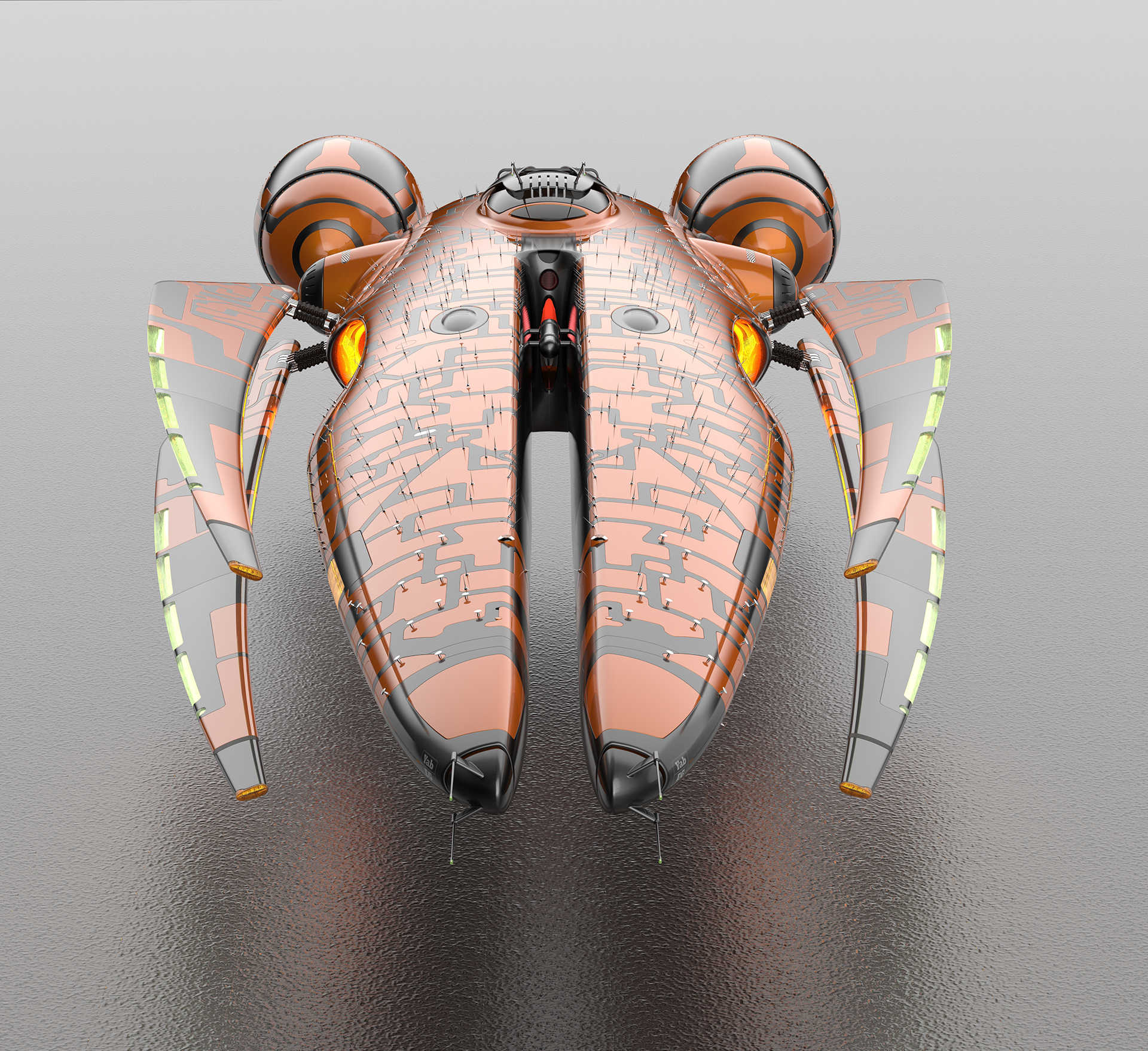 Metal，airship，3dmax，