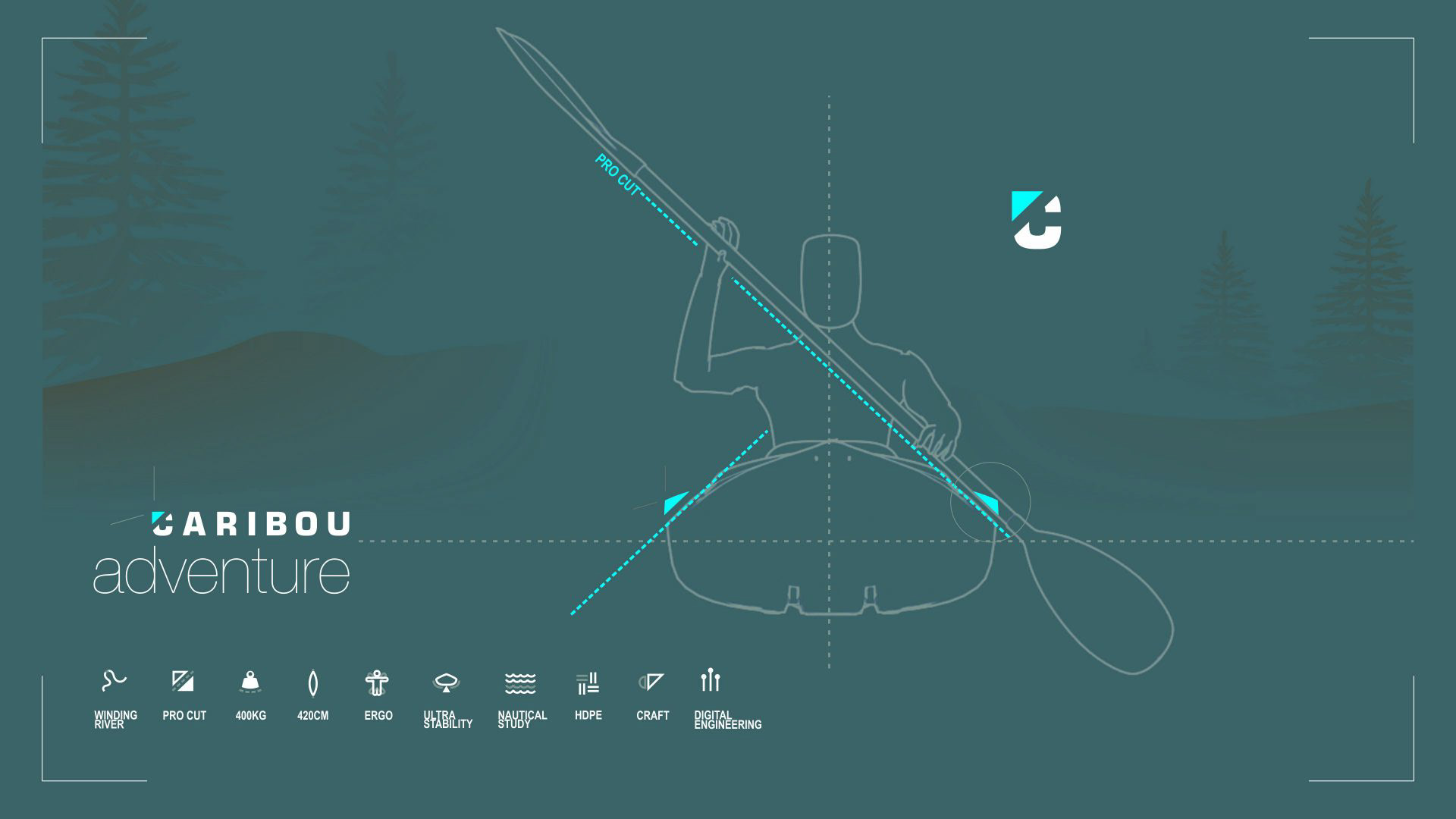 CARIBOU，canoeing，blue，