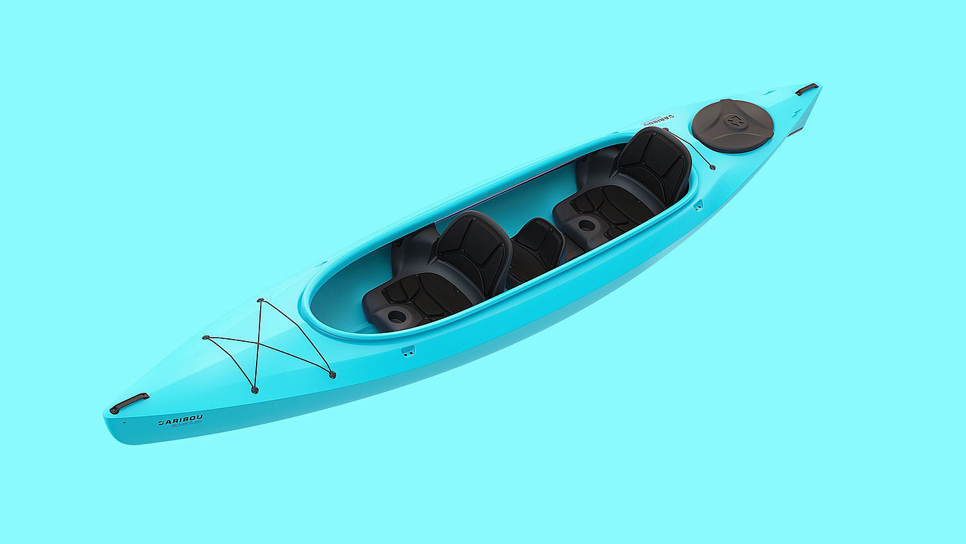 CARIBOU，canoeing，blue，